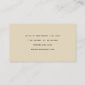 Fotominimalistische constructie van houten graan visitekaartje (Achterkant)