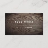 Fotominimalistische constructie van houten graan visitekaartje (Voorkant)