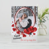 Fotominimalistische Kaart van het liefdeshart Rode (Staand voorkant)