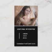 Fotomodel of Actor Headshot Visitekaartje (Achterkant)