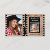 Fotomodel of Actor Headshot Visitekaartje (Voorkant)