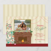 Fotomodel voor Merry & Bright kerstboomklep Feestdagenkaart (Voorkant / Achterkant)