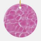 FotoMonogram Hot Pink en White Swimming Pool Keramisch Ornament (Achterkant)