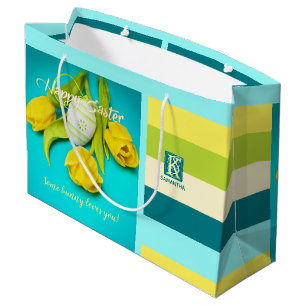 Fotomonogram kleurrijke paasband groot cadeauzakje