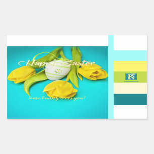 Fotomonogram kleurrijke paasband rechthoekige sticker