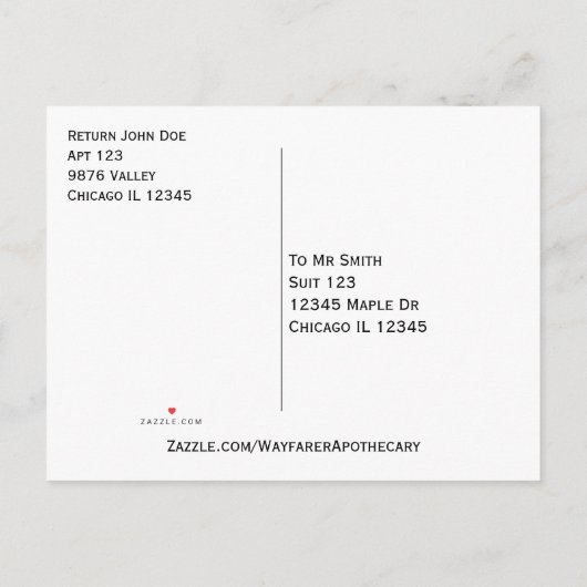 Fotomonogram voor Hittegardware Uitnodiging Briefkaart (Achterkant)