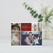 Fotomonogram voor moderne 4-serie feestdagenkaart (Staand voorkant)