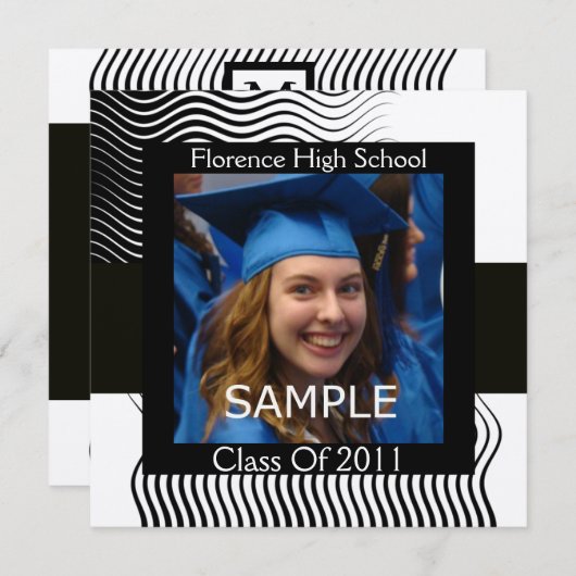 FOTOMONOGRAM, zwart wit Kaart (Voorkant / Achterkant)