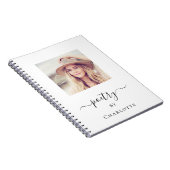 Fotomonogramtypografie van het poëzie boek notitieboek (Rechterzijde)