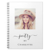 Fotomonogramtypografie van het poëzie boek notitieboek (Voorkant)