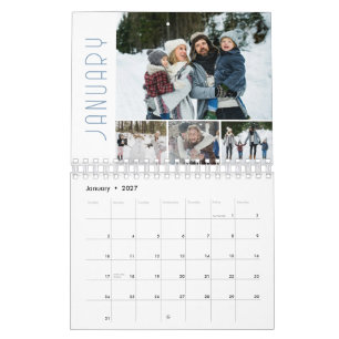Fotomontage Familie 4 Per Maand Modern Kalender