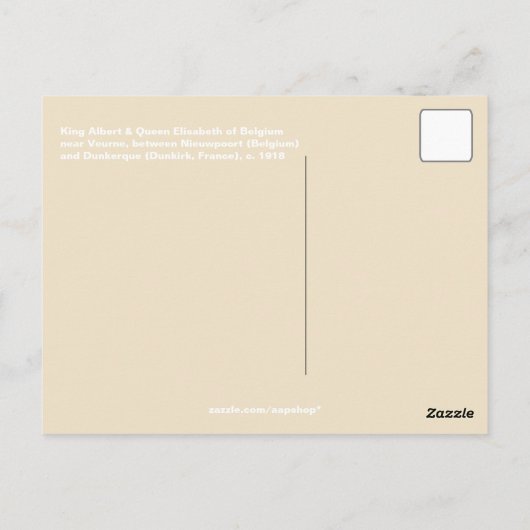  fotomontage Koning Albert, Koningin Elisabeth Briefkaart (Achterkant)