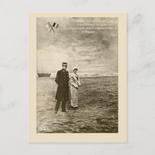  fotomontage Koning Albert, Koningin Elisabeth Briefkaart