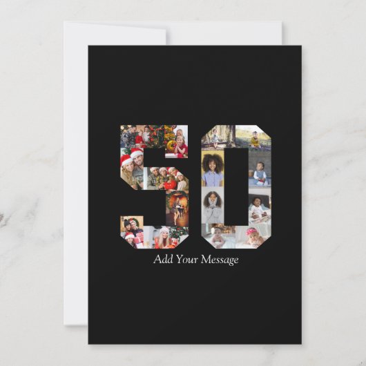Fotomontage nummer 50 bedankkaart (Voorkant)