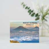 Fotomontage Sumbing Volcano Indonesië Briefkaart (Staand voorkant)