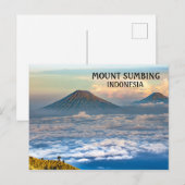 Fotomontage Sumbing Volcano Indonesië Briefkaart (Voorkant / Achterkant)