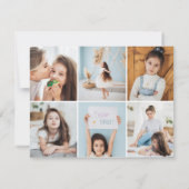 Fotomontage Trendy Monogram Moderne Stijlvol Notitiekaartje (Achterkant)