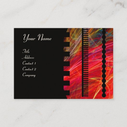 FOTON monogram Vibrant zwart rood Visitekaartje (Voorkant)