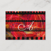 FOTON monogram Vibrant zwart rood Visitekaartje (Achterkant)