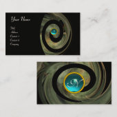 FOTON SWIRL GEM MONOGRAM zwart blauw geel Visitekaartje (Voorkant / Achterkant)