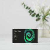 FOTON SWIRL GEM MONOGRAM zwart-groen blauw Visitekaartje (Staand voorkant)