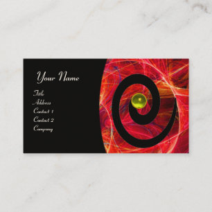 FOTON SWIRL GEM MONOGRAM zwart rood geel Visitekaartje