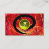 FOTON SWIRL GEM MONOGRAM zwart rood geel Visitekaartje (Achterkant)