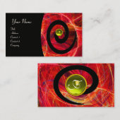 FOTON SWIRL GEM MONOGRAM zwart rood geel Visitekaartje (Voorkant / Achterkant)
