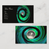 FOTON SWIRL GEM MONOGRAM zwart-wit Visitekaartje (Voorkant / Achterkant)