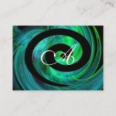 FOTON SWIRL groen zwart Visitekaartje (Achterkant)