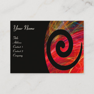 FOTON SWIRL zwart rood wit Visitekaartje