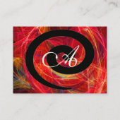 FOTON SWIRL zwart rood wit Visitekaartje (Achterkant)