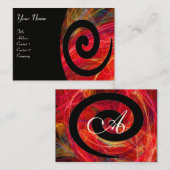 FOTON SWIRL zwart rood wit Visitekaartje (Voorkant / Achterkant)