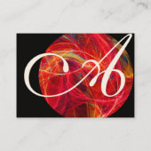 FOTON WAVES GEM monogram levendig rood zwart geel Visitekaartje (Achterkant)