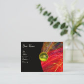 FOTON WAVES GEM monogram levendig rood zwart geel Visitekaartje (Staand voorkant)