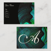 FOTON WAVES-monogram levendig Visitekaartje (Voorkant / Achterkant)