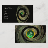 FOTON WERVEL EDELSTEEN MONOGRAM zwart groen geel Visitekaartje (Voorkant / Achterkant)