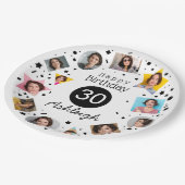 Fotonaam 30e verjaardag papieren bordje (Gekanteld)