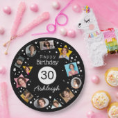 Fotonaam 30e verjaardag papieren bordje (Feest)