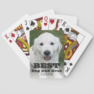 Fotonaam Best Dog Dad Modern Poker Pokerkaarten