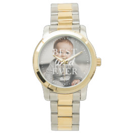 Fotonaam Beste vader ooit Silver Gold Horloge