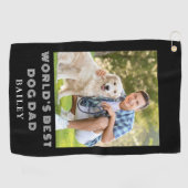 Fotonaam Dog Dad Golfhanddoek (Horizontaal)