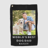 Fotonaam Dog Dad Golfhanddoek (Voorkant)