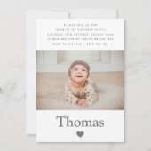 Fotonaam eerste geboortedag kaart (Voorkant)