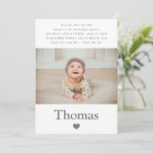 Fotonaam eerste geboortedag kaart (Staand voorkant)
