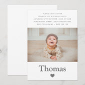 Fotonaam eerste geboortedag kaart (Voorkant / Achterkant)