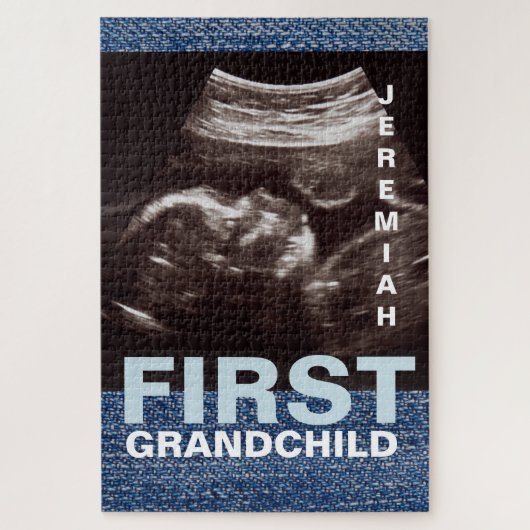 Fotonaam eerste Grandchild Ultrasound Legpuzzel (Verticaal)