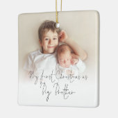 Fotonaam: eerste kerstfeest Big Brother Cerami Keramisch Ornament (Links)