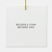 Fotonaam: eerste kerstfeest Big Brother Cerami Keramisch Ornament (Achterkant)