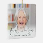 Fotonaam: eerste kerstmis in ruste keramisch ornament (Rechts)